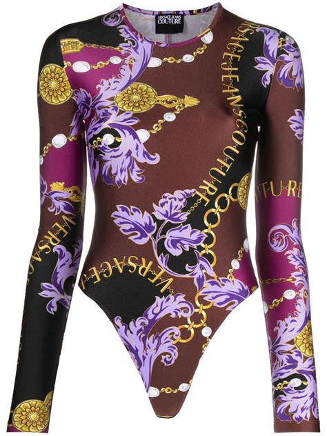 versace creative print|Versace print bodysuit.